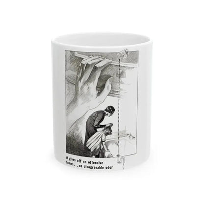Drano ad, Ladies' Home Journal, June 1933 - White Coffee Mug 11oz - Go Mug Yourself