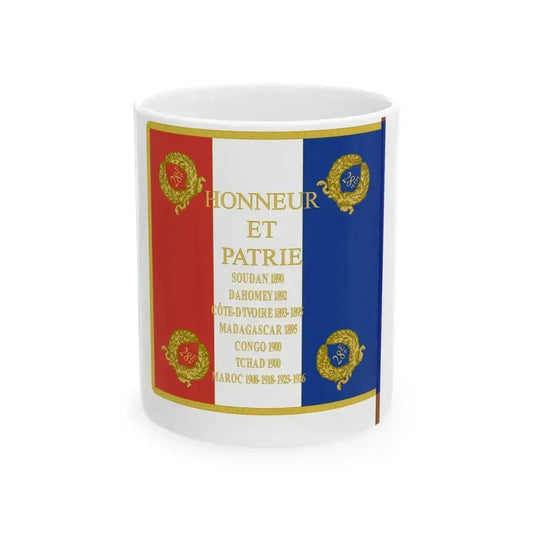 Drapeau 28e regiment interarmes (France) White Coffee Mug 11oz - Go Mug Yourself