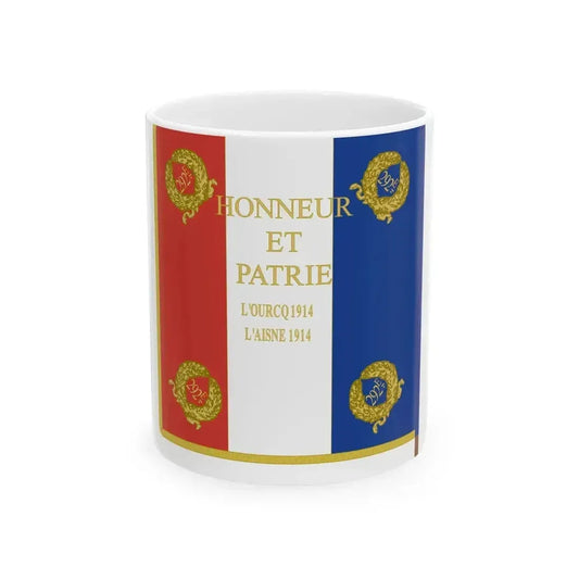 Drapeau 292e regiment dinfanterie (France) White Coffee Mug 11oz - Go Mug Yourself
