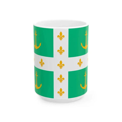 Drapeau Arsenal Rochefort (Belgium) White Coffee Mug 15oz - Go Mug Yourself