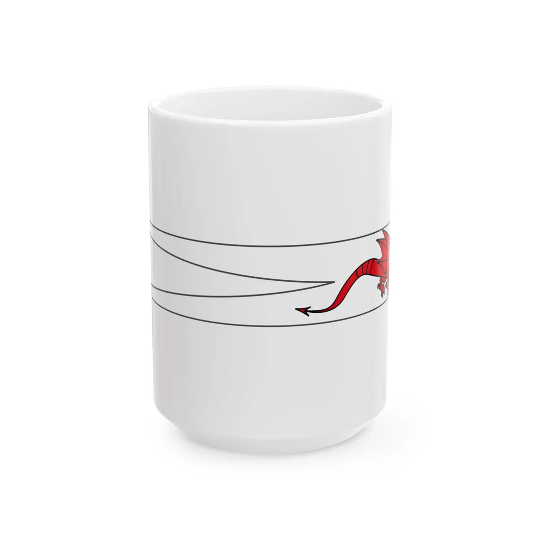 Drapeau-banniere-dragon (Belgium) White Coffee Mug 15oz - Go Mug Yourself