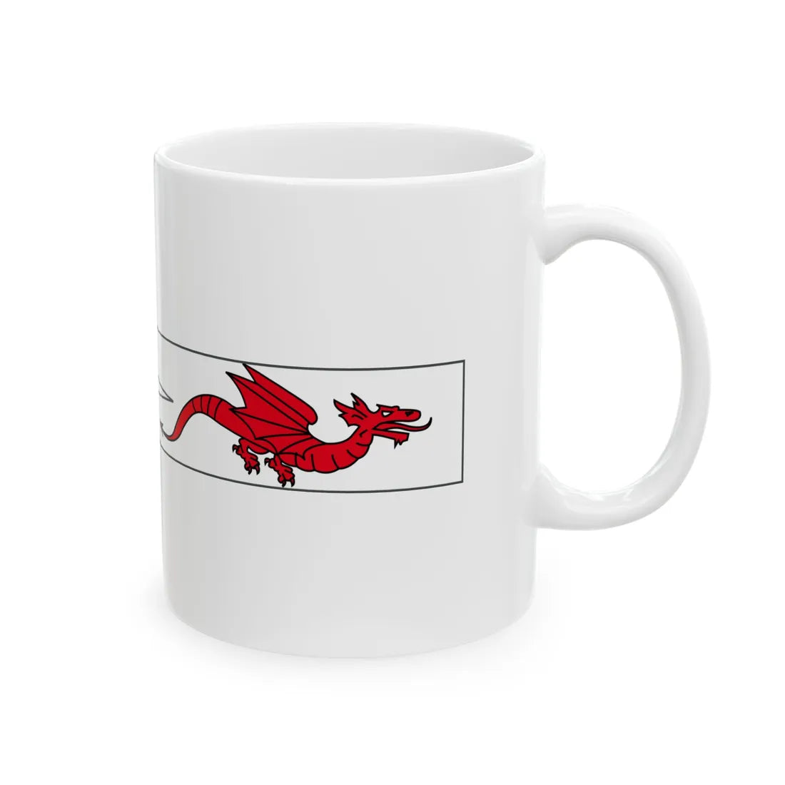 Drapeau-banniere-dragon (Belgium) White Coffee Mug - Go Mug Yourself