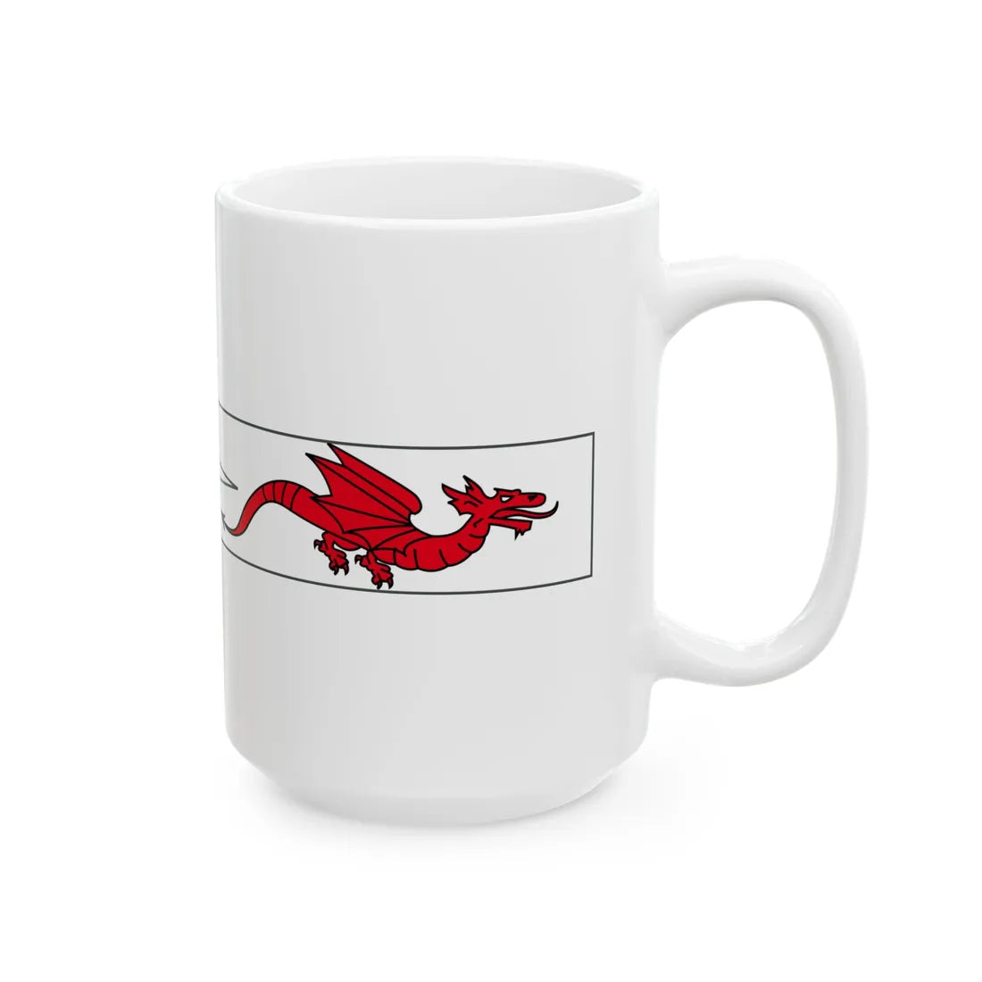 Drapeau-banniere-dragon (Belgium) White Coffee Mug - Go Mug Yourself