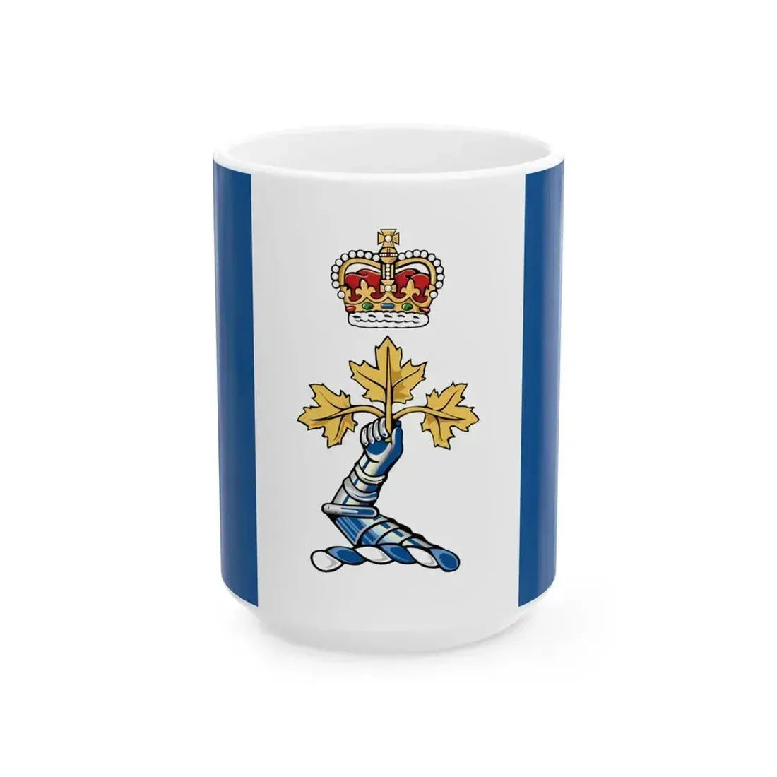 Drapeau CMR Saint-Jean - RMC Saint-Jean Flag (Canada) White Coffee Mug 15oz - Go Mug Yourself
