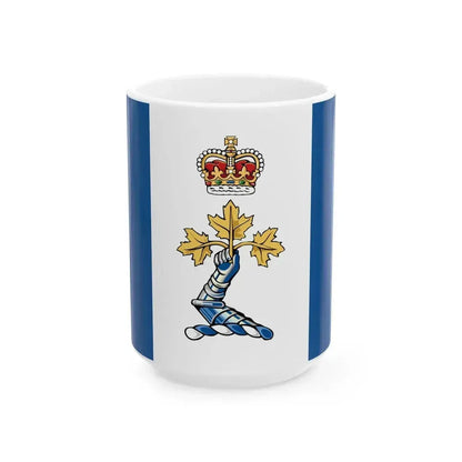 Drapeau CMR Saint-Jean - RMC Saint-Jean Flag (Canada) White Coffee Mug 15oz - Go Mug Yourself