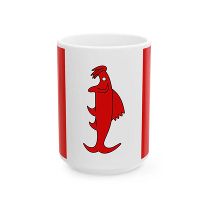 Drapeau commune de Marchin Wallonie (Belgium) White Coffee Mug 15oz - Go Mug Yourself