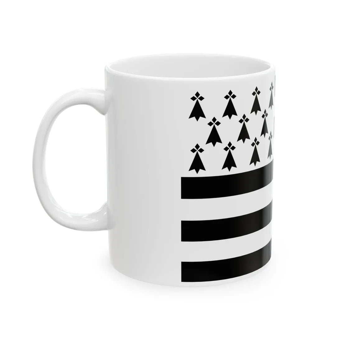 Drapeau de la Bretagne - Gwenn Ha Du (Belgium) White Coffee Mug - Go Mug Yourself