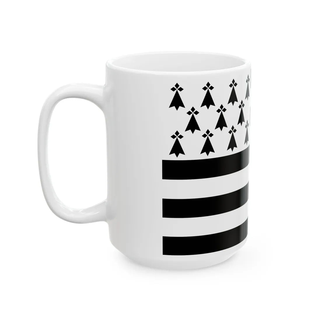 Drapeau de la Bretagne - Gwenn Ha Du (Belgium) White Coffee Mug - Go Mug Yourself