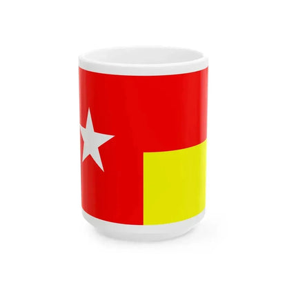 Drapeau de la commune de Malo-les-Bains 59 Nord-France (France) White Coffee Mug 15oz - Go Mug Yourself