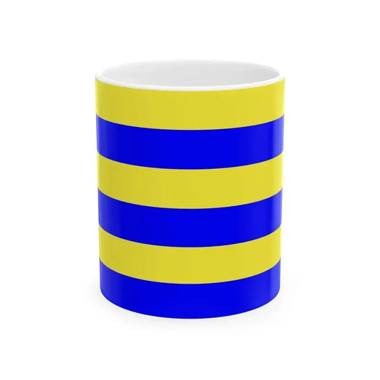 Drapeau de la commune de Mardyck 59 Nord-France (France) White Coffee Mug 11oz - Go Mug Yourself