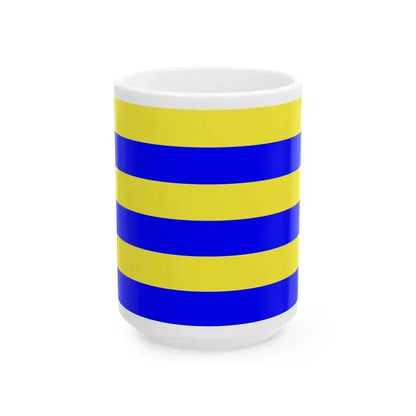 Drapeau de la commune de Mardyck 59 Nord-France (France) White Coffee Mug 15oz - Go Mug Yourself