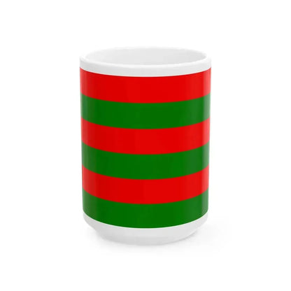 Drapeau de la commune de Rosendael 59 Nord-France (France) White Coffee Mug 15oz - Go Mug Yourself