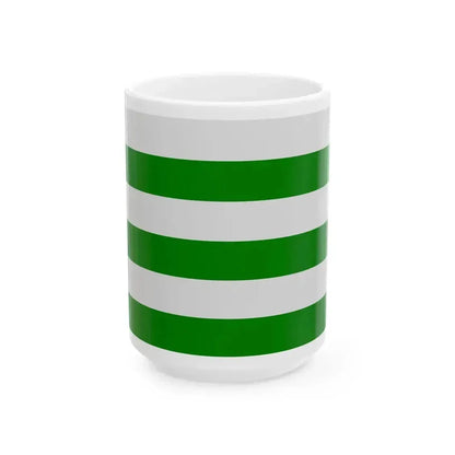 Drapeau de la commune de Saint-Pol-sur-Mer 59 Nord-France (France) White Coffee Mug 15oz - Go Mug Yourself