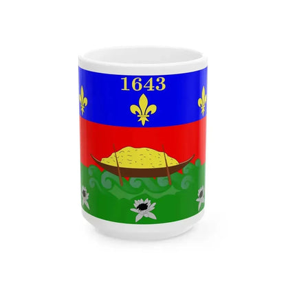 Drapeau de la Guyane (France) White Coffee Mug 15oz - Go Mug Yourself