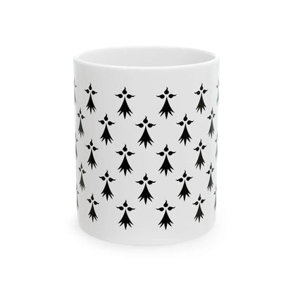 Drapeau de la province de Bretagne 1532 (Belgium) White Coffee Mug 11oz - Go Mug Yourself