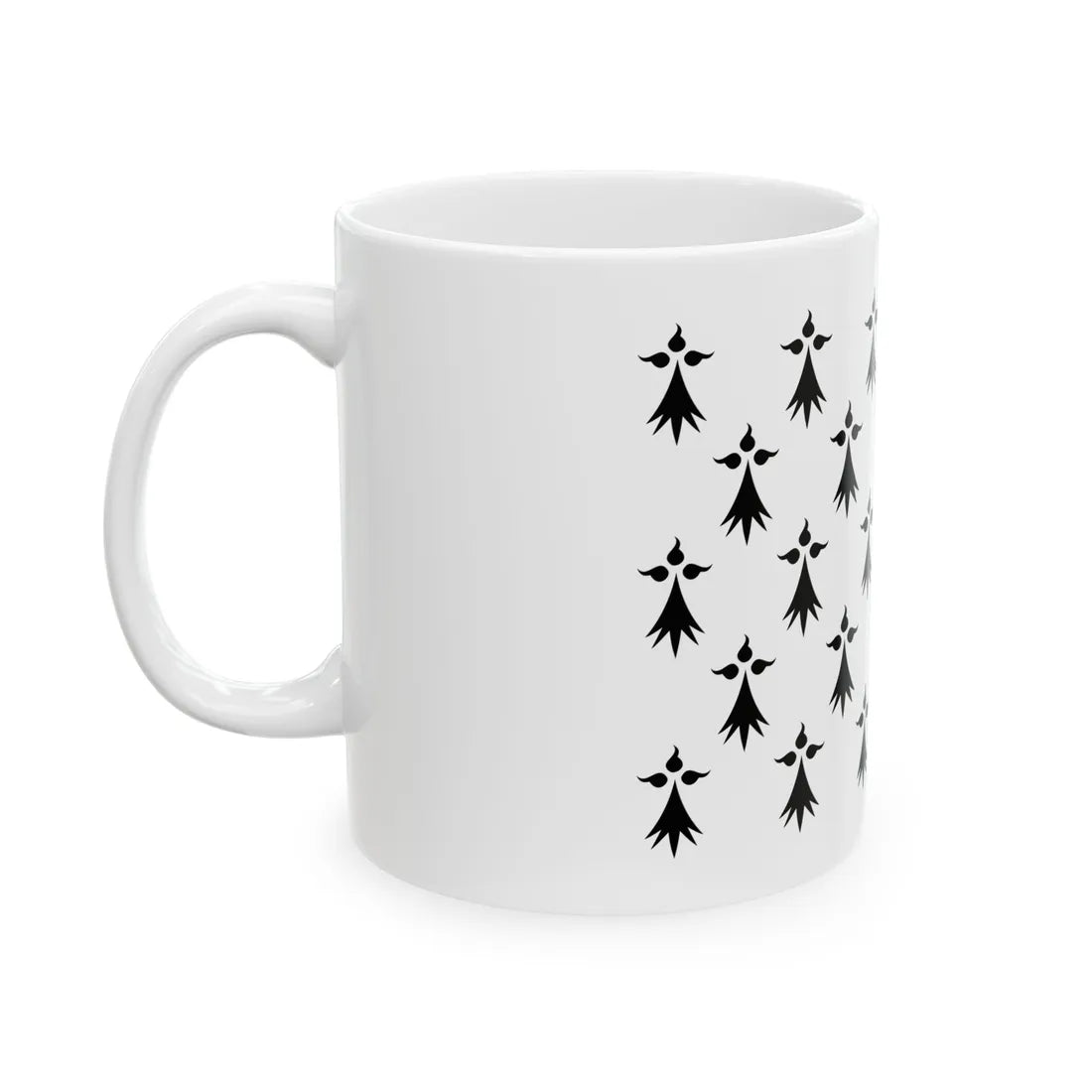 Drapeau de la province de Bretagne 1532 (Belgium) White Coffee Mug - Go Mug Yourself
