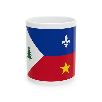 Drapeau de lAcadie occidentale (United States) White Coffee Mug 11oz - Go Mug Yourself