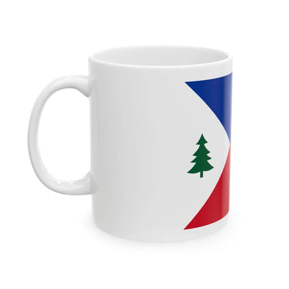 Drapeau de lAcadie occidentale (United States) White Coffee Mug - Go Mug Yourself