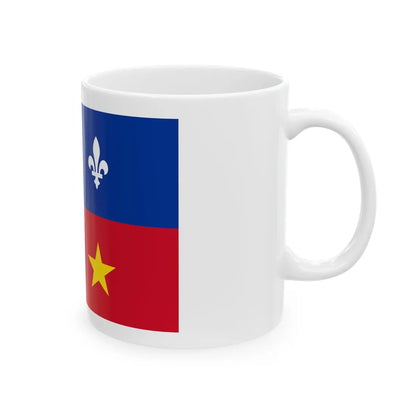 Drapeau de lAcadie occidentale (United States) White Coffee Mug - Go Mug Yourself