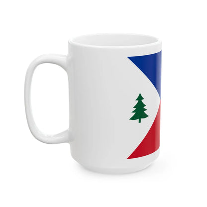 Drapeau de lAcadie occidentale (United States) White Coffee Mug - Go Mug Yourself