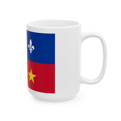 Drapeau de lAcadie occidentale (United States) White Coffee Mug - Go Mug Yourself