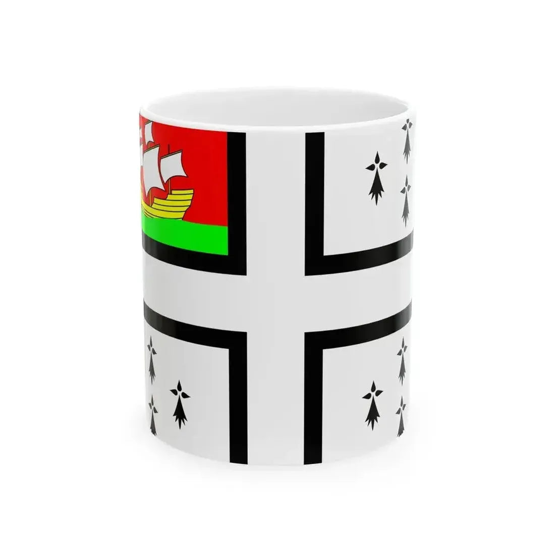 Drapeau de Nantes 20e siecle (France) White Coffee Mug 11oz - Go Mug Yourself