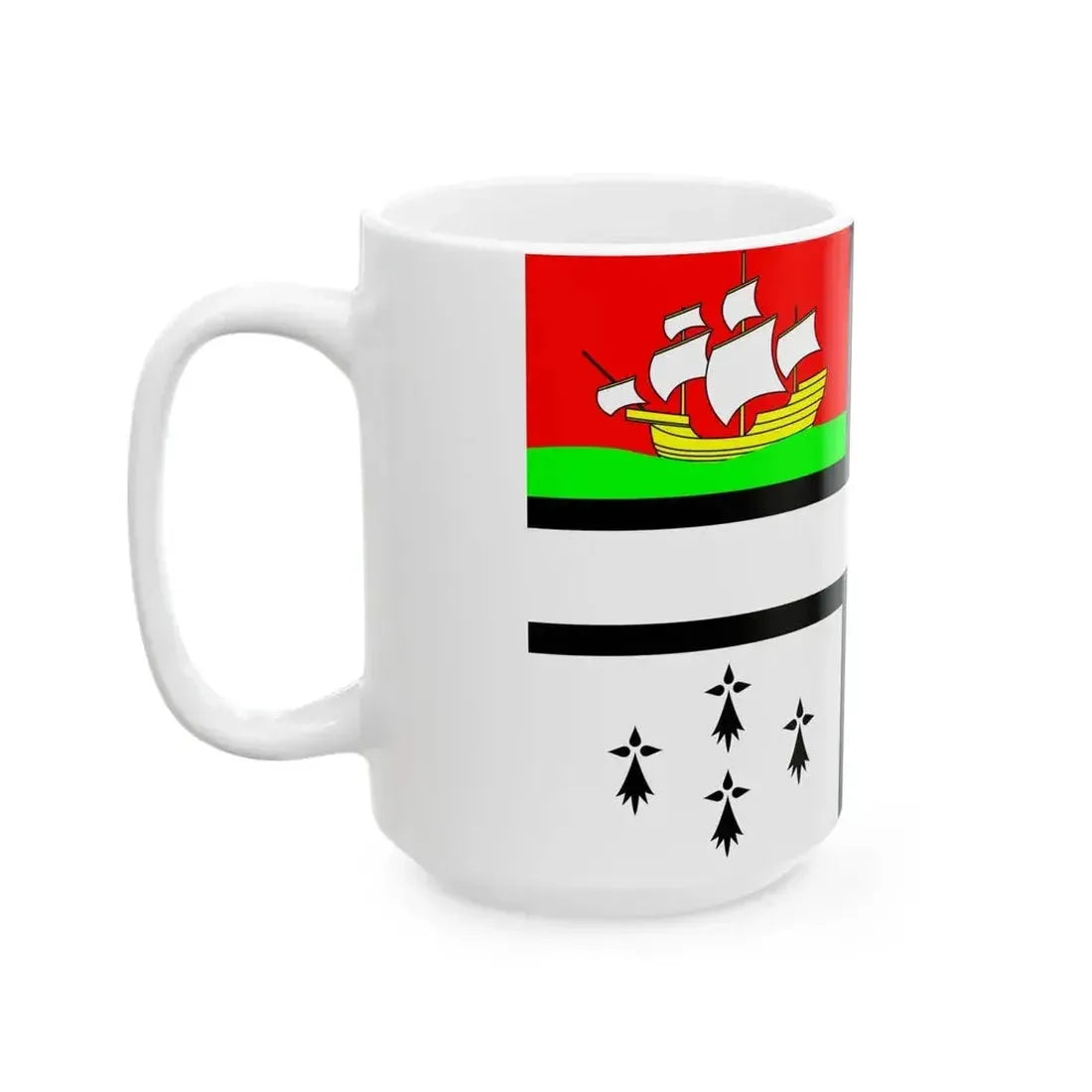 Drapeau de Nantes 20e siecle (France) White Coffee Mug - Go Mug Yourself