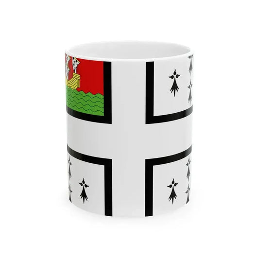 Drapeau de Nantes (France) White Coffee Mug 11oz - Go Mug Yourself