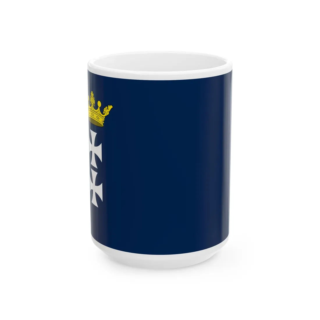 Drapeau de Republique de Dantzig bleu (Poland) White Coffee Mug 15oz - Go Mug Yourself