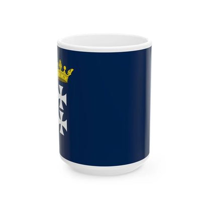 Drapeau de Republique de Dantzig bleu (Poland) White Coffee Mug 15oz - Go Mug Yourself