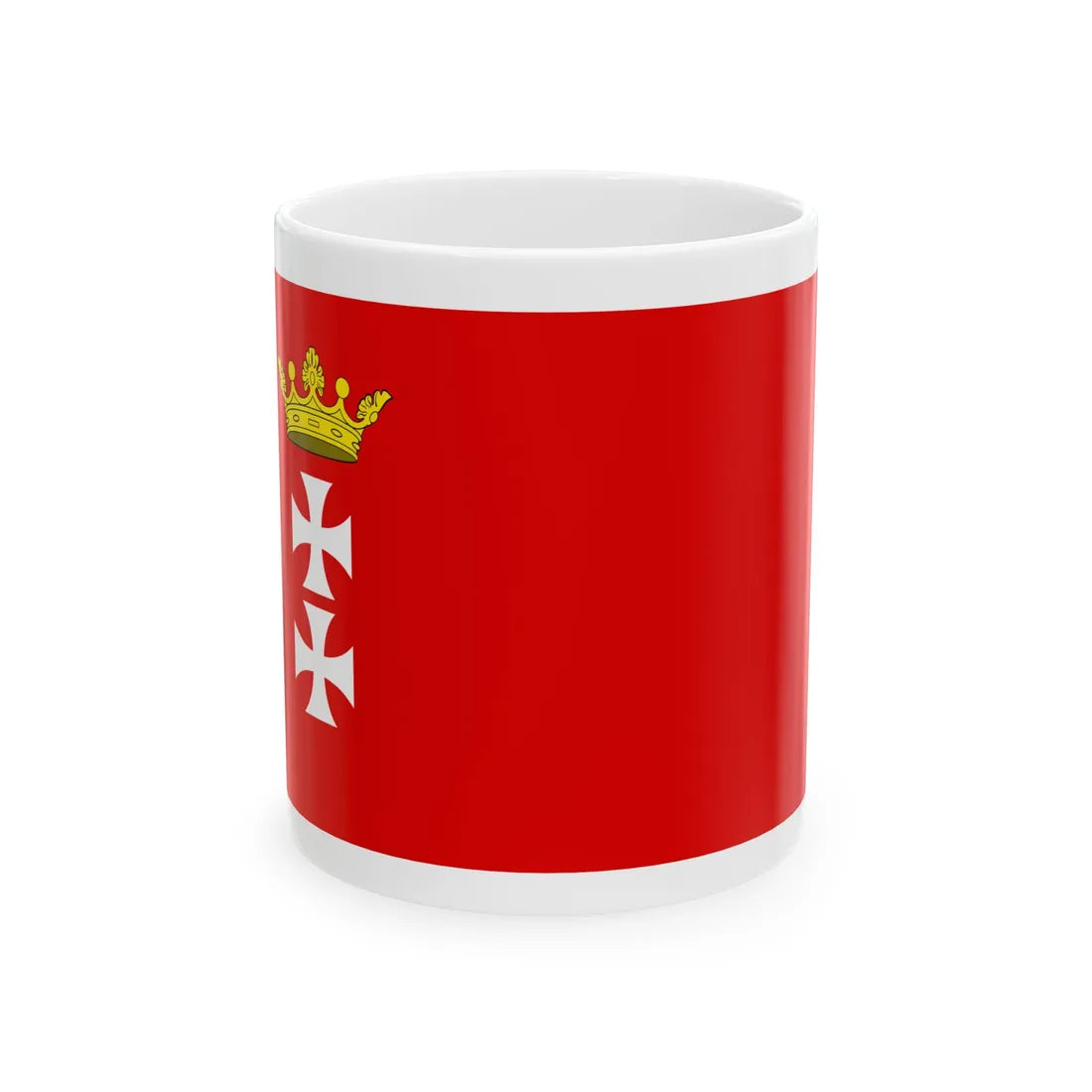 Drapeau de Republique de Dantzig (Poland) White Coffee Mug 11oz - Go Mug Yourself