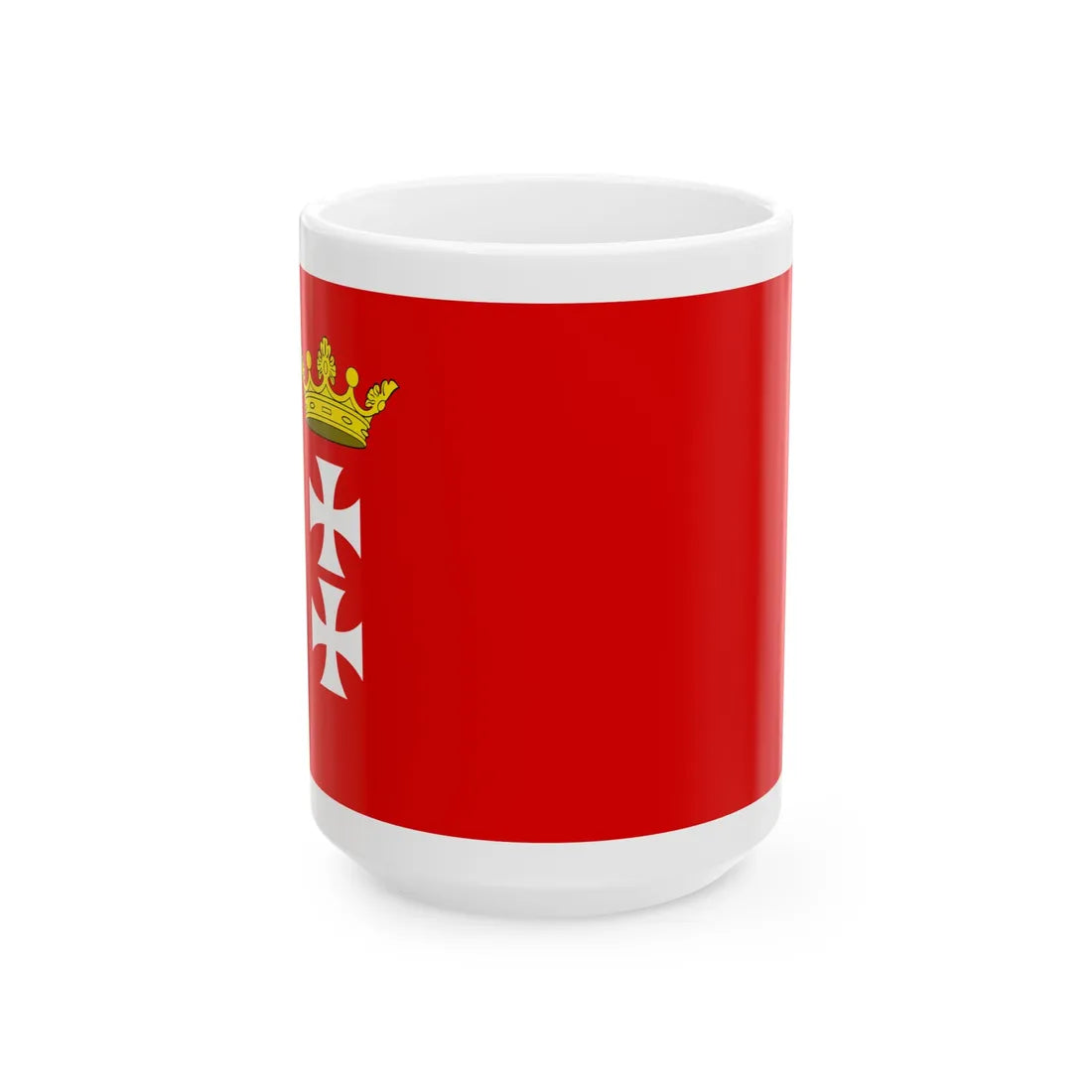 Drapeau de Republique de Dantzig (Poland) White Coffee Mug 15oz - Go Mug Yourself