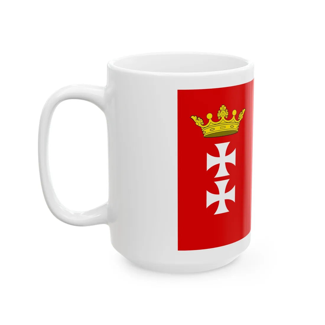 Drapeau de Republique de Dantzig (Poland) White Coffee Mug - Go Mug Yourself