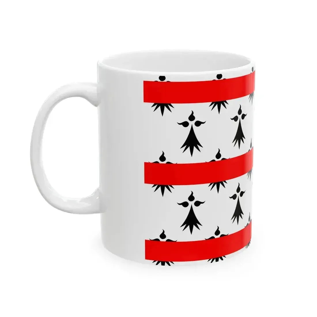 Drapeau de Rostrenen (France) White Coffee Mug - Go Mug Yourself