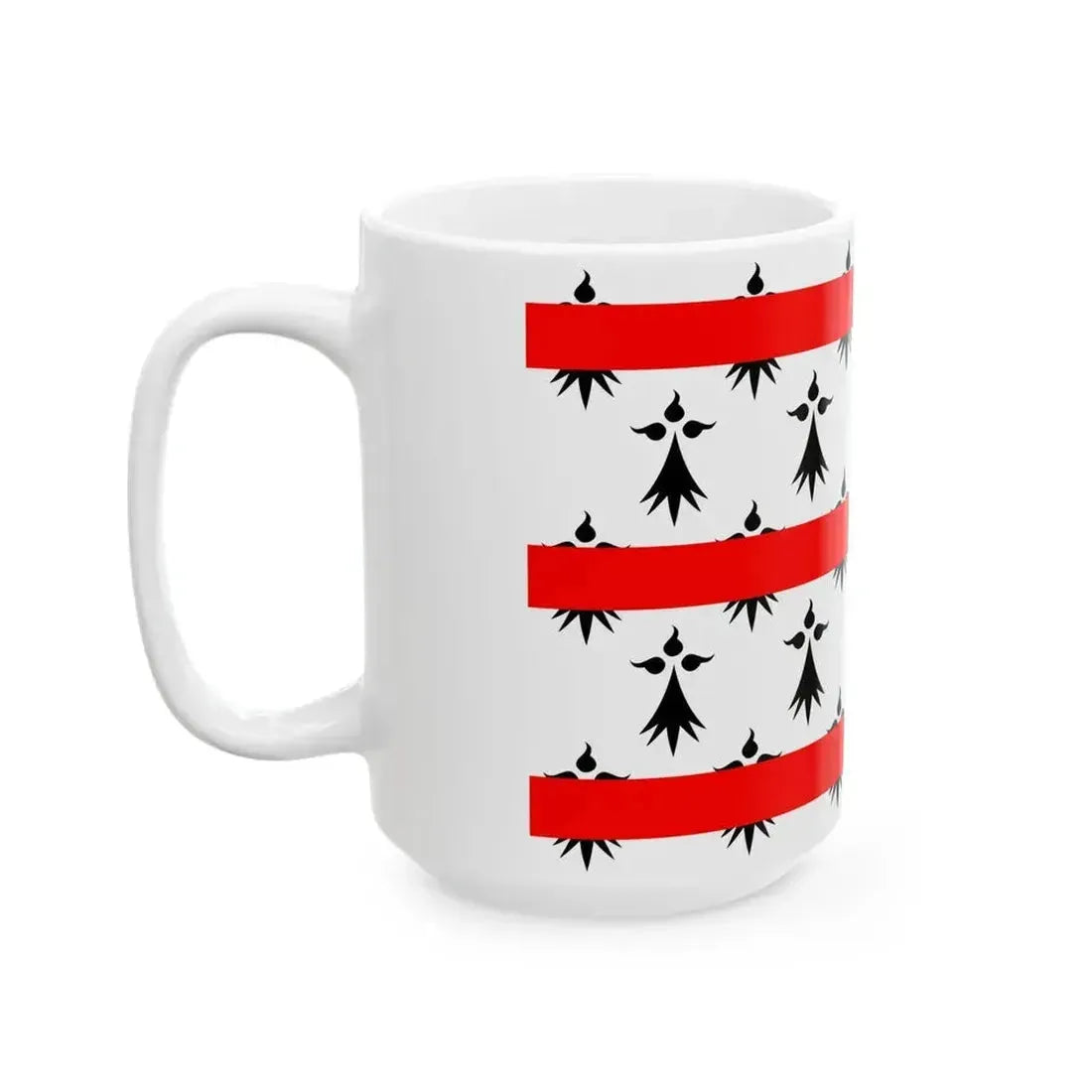 Drapeau de Rostrenen (France) White Coffee Mug - Go Mug Yourself