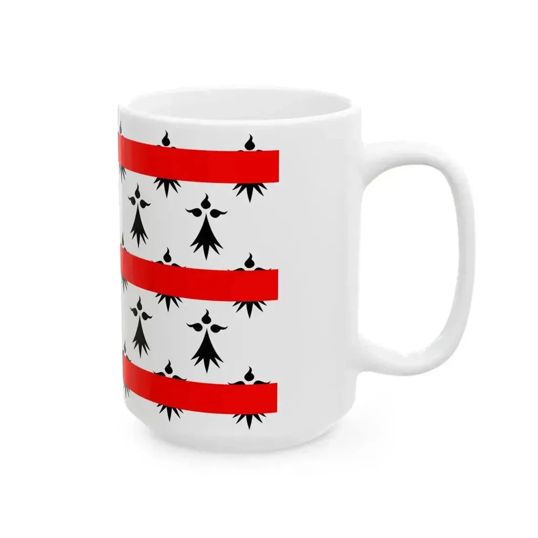 Drapeau de Rostrenen (France) White Coffee Mug - Go Mug Yourself