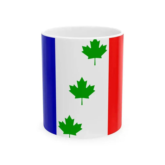 Drapeau de Saint-Ephrem (Canada) White Coffee Mug 11oz - Go Mug Yourself