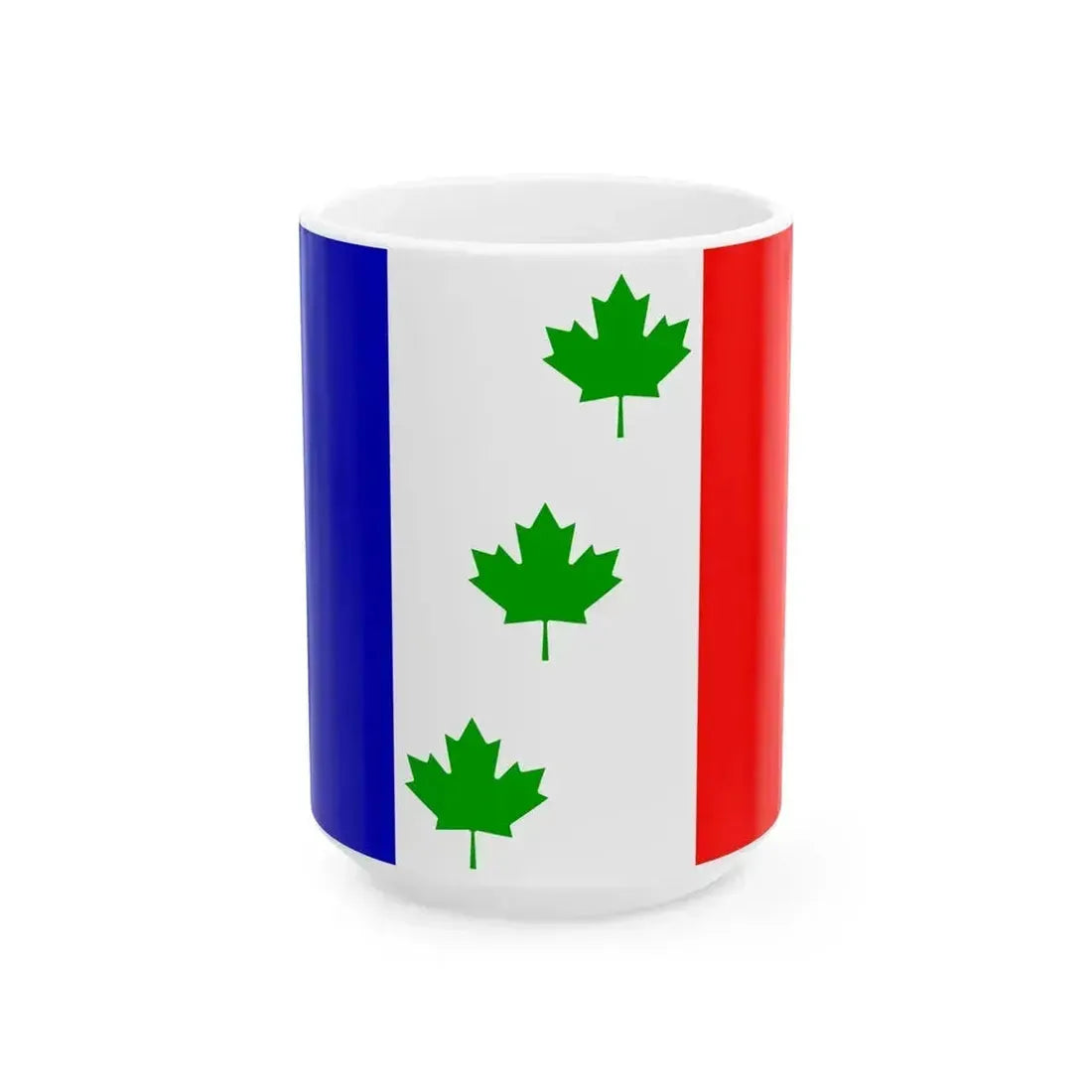 Drapeau de Saint-Ephrem (Canada) White Coffee Mug 15oz - Go Mug Yourself