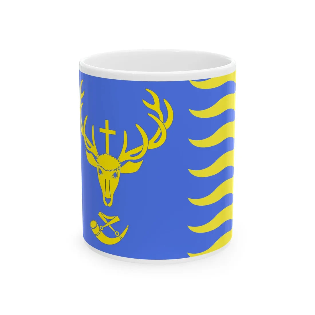 Drapeau de Saint-Hubert (Belgium) White Coffee Mug 11oz - Go Mug Yourself