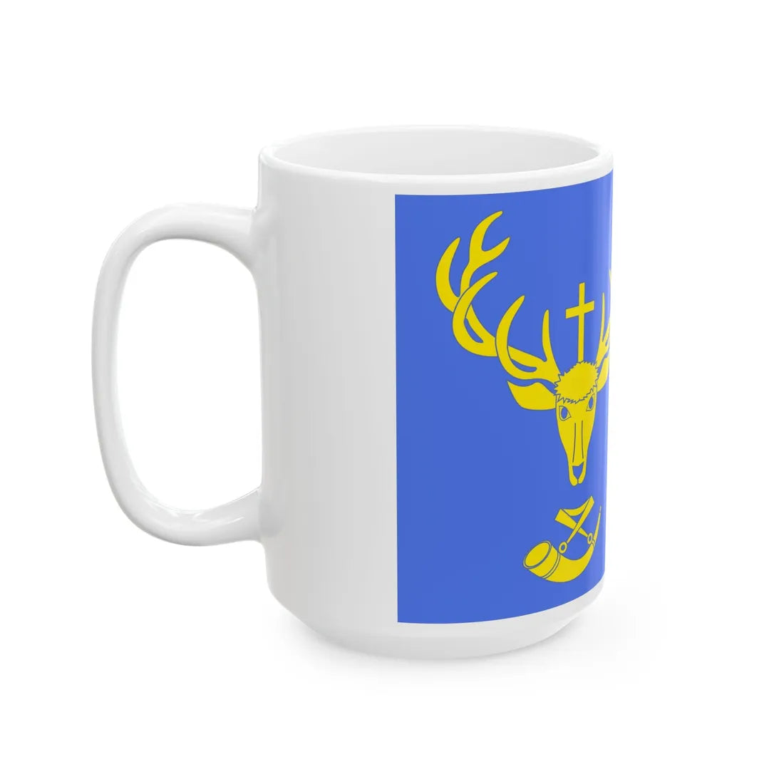Drapeau de Saint-Hubert (Belgium) White Coffee Mug - Go Mug Yourself