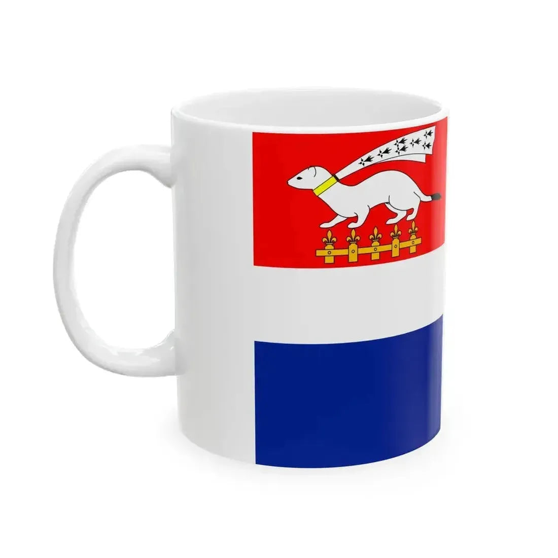 Drapeau de Saint-Malo 20e siecle (France) White Coffee Mug - Go Mug Yourself