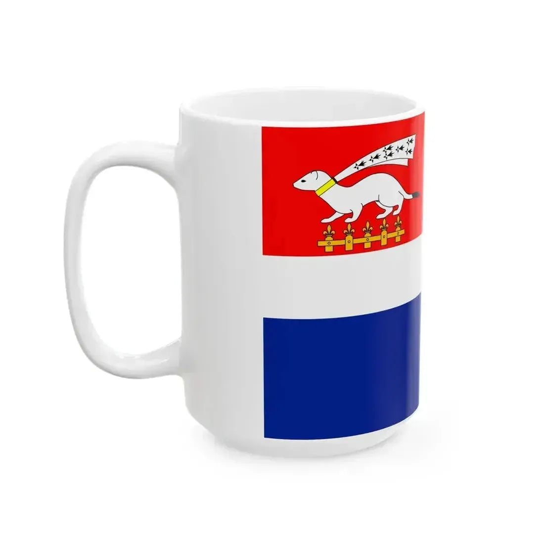 Drapeau de Saint-Malo 20e siecle (France) White Coffee Mug - Go Mug Yourself