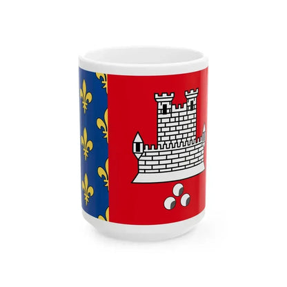 Drapeau de Vincennes France (France) White Coffee Mug 15oz - Go Mug Yourself
