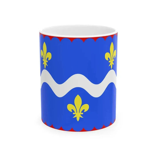Drapeau departement fr Indre (France) White Coffee Mug 11oz - Go Mug Yourself