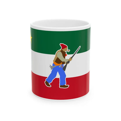 Drapeau des Patriotes avec Patriote (Canada) White Coffee Mug 11oz - Go Mug Yourself
