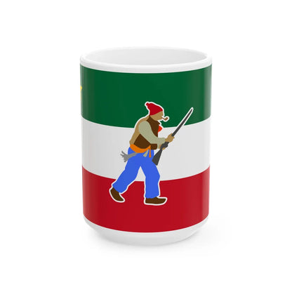 Drapeau des Patriotes avec Patriote (Canada) White Coffee Mug 15oz - Go Mug Yourself