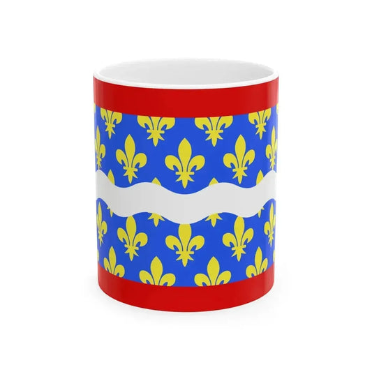 Drapeau fr departement Cher (France) White Coffee Mug 11oz - Go Mug Yourself