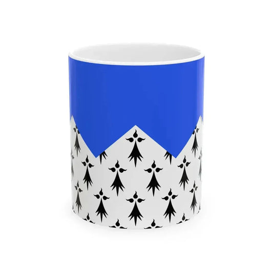 Drapeau fr departement Cotes-dArmor (France) White Coffee Mug 11oz - Go Mug Yourself