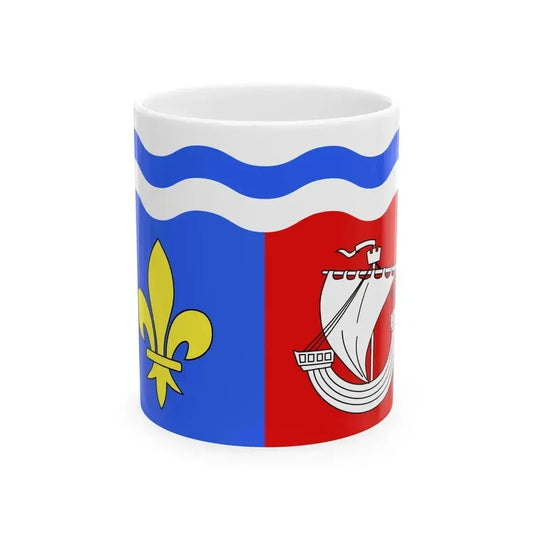 Drapeau fr departement Hauts-de-Seine (France) White Coffee Mug 11oz - Go Mug Yourself