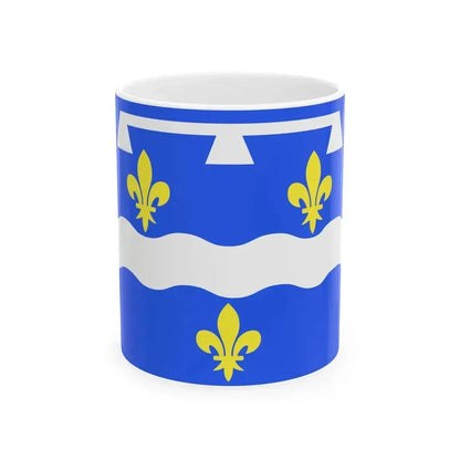 Drapeau fr departement Loiret (France) White Coffee Mug 11oz - Go Mug Yourself